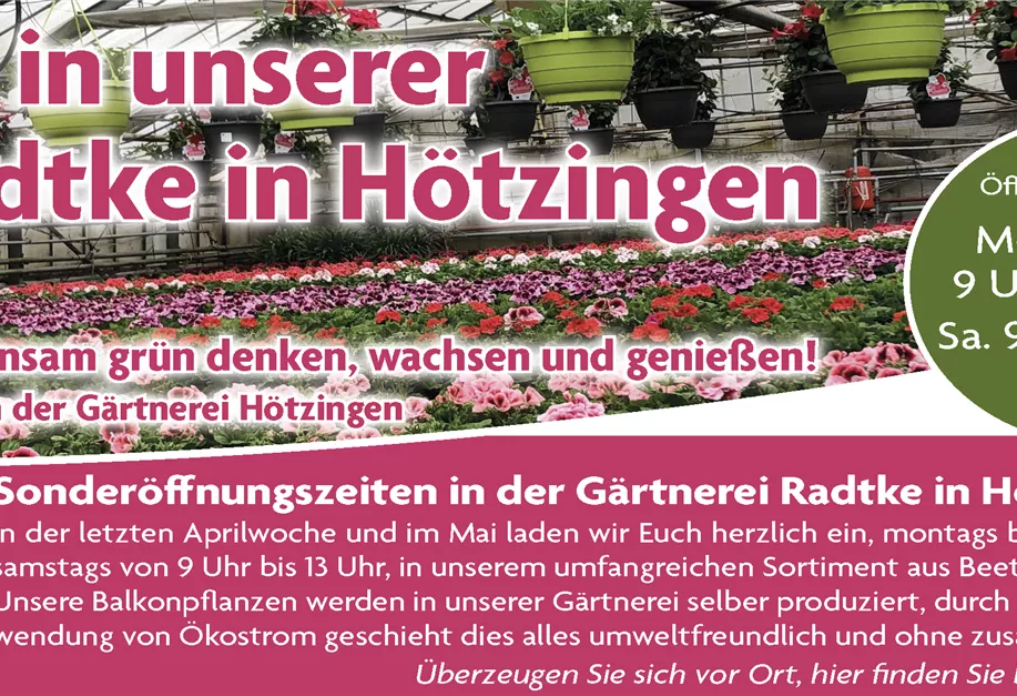 Gärtnerei Hötzingen Mai 2026